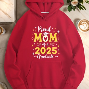 Proud Mom of a 2025 Graduate sudaderas con capucha casuales para mujer - Product Image 3
