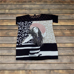 T-shirts de fitness sans manches à col en V pour femmes, 100 % coton, 180 grammes, style tricoté formel, jersey vierge imprimé délavé, coupe trapèze - Product Image 6