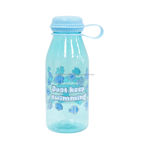 ขวดน้ำพลาสติก PET ปลอดสาร BPA ขนาด 500 มล. สำหรับเด็ก ฝาปิดแบบคุกกี้ สายสะพาย พิมพ์ลายได้ตามต้องการ ขวดน้ำสำหรับโรงเรียน สำหรับตั้งแคมป์และเดินป่า - Product Image 4