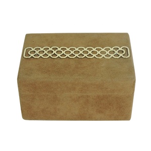 Venta al por mayor Rectangular gris PU cuero caja de embalaje de regalo cajas de joyería en forma Rectangular para almacenamiento de joyas - Product Image 4