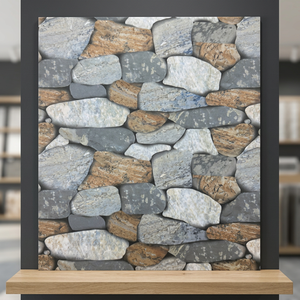 Carrelage mural en céramique de style chinois 300x600mm (30x60cm) – Nouveau design extérieur pour habillage de façade – Carrelage mural extérieur en porcelaine - Product Image 1