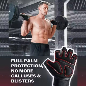 Gants de musculation de qualité supérieure avec support pour les poignets, antidérapants, respirants, demi-doigts, pour hommes, pour l'entraînement et les sports - Product Image 4