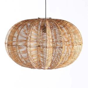 Abat-jour en rotin fait main, couverture de lampe suspendue tissée naturelle pour plafonnier, décoration bohème pour la maison, vente en gros du Vietnam - Product Image 1