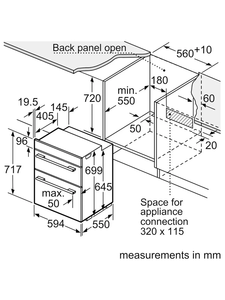 เตาอบไฟฟ้าแบบคู่ Bosch Series 4 รุ่น NBS533BB0B สีดำ แบบติดตั้งใต้เคาน์เตอร์ - Product Image 5