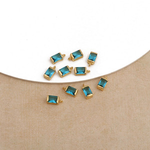Colgantes de Topacio Azul y Cuarzo Chapados en Oro, Componentes para Fabricación de Joyería de Boutique, Suministro al por Mayor - Product Image 4