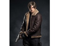 Veste d'aviateur Leon Kennedy B3 Resident Evil 4 en cuir marron et fourrure de mouton