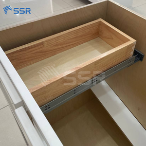 Mueble de Baño Moderno Ecológico Resistente al Agua de Madera Maciza RTA con Triple Cajón de Cierre Suave y Acabado Claro Fácil de Instalar - Product Image 5
