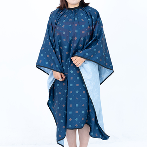 Cape de coiffure imperméable à motifs bleu marine, robe de coupe de cheveux pour salon, cape de barbier - Product Image 1