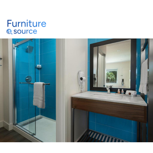 Aménagement Compact Motel 6 Bedroom-Mobilier d'hôtel en MDF léger avec revêtement LPL en grain de bois-Choix rentable du Vietnam - Product Image 1