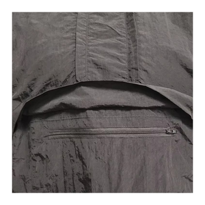 <b>Men's</b> Waterproof Breathable Outdoor Hooded <b>Windbreaker</b> Jacket Solid <b>Black</b> Zipper Front Casual Autumn Outerwear Regular Fit - Product Image 3
