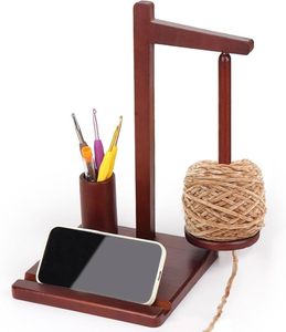 Eco-Friendly Wooden Yarn Holder Stand Round Shape Fashion Style 11.5cm Length 3mm Thickness Durable <b>Sewing</b> Accessory - Product Image 2