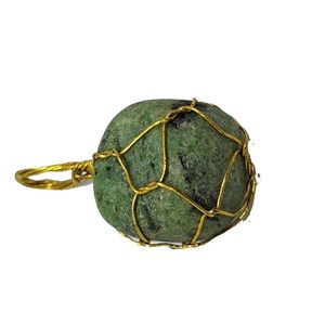 Colgante Geométrico de Pirita Pulida con Envoltura de Alambre, de Aleación, con Forma Irregular, Estilo Clásico Reiki, Unisex - Product Image 2