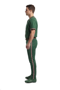 Conjunto de Uniforme de Béisbol Estampado Verde para Hombre, Jersey de Manga Corta con Botones y Número, Transpirable, 100% Poliéster, Absorbe la Humedad - Product Image 4