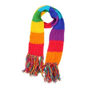 Chunky Plan Color <b>Kitted</b> Acrylic Long <b>Knitted</b> <b>Scarf</b> with Camouflage and Fox Design Colorful Stripes for Women <b>knitted</b> scarfcolor - Product Image 2