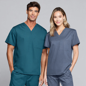Blouses médicales unisexes personnalisables en gros, en tissu tricoté respirant et confortable pour usage hospitalier - Product Image 1