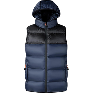 Gilet matelassé personnalisé OEM, vêtements d'hiver décontractés, gilet rembourré imperméable, vêtements d'extérieur, gilets matelassés à capuche - Product Image 5