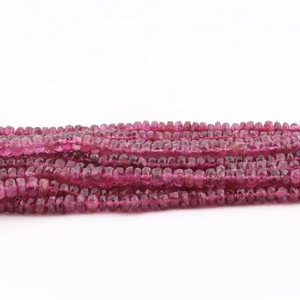 3mm 4mm Natural Pink <b>Tourmaline</b> Faceted Rondelle Gemstone Beads Personalized Luxury Jewelry Handmade Beads Duty Free Service - Product Image 4