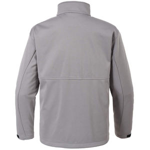 Men's Gray Fleece <b>Jacket</b> Stand Collar Zipper Closure Windproof Casual Autumn Outdoor Wear Regular Fit Solid Color - Product Image 3
