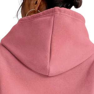 Sudadera con Capucha para Mujer, Lisa, de Manga Larga, Informal, con Bolsillo Canguro, Ajuste Holgado, Cálida, de Forro Polar, Ecológica, Transpirable, para Invierno - Product Image 4