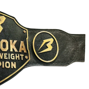 Cinturón de Campeón Borroka Featherweight, Diseño Negro y Dorado con Logotipo Spartan, Cinturones Personalizados de Primera Calidad - Product Image 3