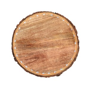 Base Redonda de Madera para Pastel, Soporte para Exhibición de Postres Hecho a Mano, Acabado en Madera Natural para Fiestas, Bodas, Panaderías y Cafeterías - Product Image 5