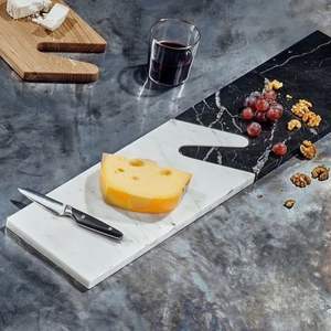 Planche à découper rectangulaire en marbre pour couper les légumes, la viande et les fruits, facile à nettoyer et avec une base stable - Product Image 1