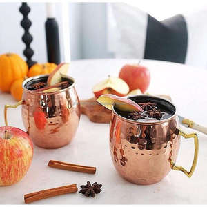 TCD Ginger Beer <b>Mugs</b> 100% Real <b>Copper</b> Moscow Mule <b>Mugs</b> Export Finest Quality Handmade Hammered Design <b>Copper</b> <b>Mugs</b> With Logo - Product Image 4