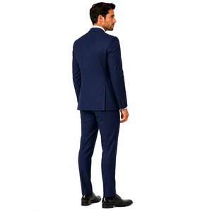 Costume formel pour homme avec logo personnalisé, veste à 2 boutons et revers cranté, ensemble pantalon, couleur unie, ensemble de costume d'affaires personnalisé pour homme - Product Image 6