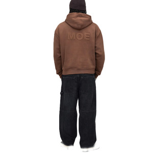 Sweat-shirts tendance en molleton de coton surdimensionnés pour hommes, avec logo personnalisé en relief, style streetwear, vente en gros OEM, fabricant de sweats personnalisés - Product Image 4