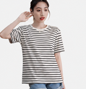 T-shirt femme en soie/coton imprimé 200 grammes, motif lettres personnalisé, écologique, respirant, jersey streetwear de haute qualité - Product Image 6