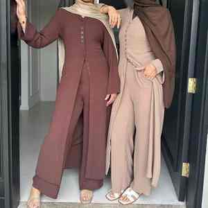 Abaya Musulmana Moderna Informal de Lujo para Mujer, Estilo Dubái, Modesta, Islámica, Ligera, Transpirable, Vestido Diario - Product Image 5