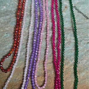 6 brins de perles de zircon cubain facettées multicolores, magnifiques perles de zircon personnalisées et autres bijoux en diamant - Product Image 5