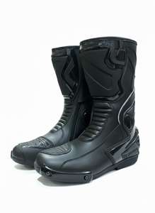 Bottes de moto en cuir sur mesure, design unique et tendance, pour hommes, qualité supérieure, doublure en mesh, service OEM, style cycliste - Product Image 4