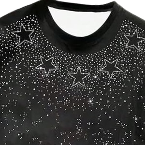 <b>Men's</b> Black Short Sleeve T-<b>Shirt</b> with Dot Pattern Casual Summer Wear Knitted 100% Cotton Breathable ODM - Product Image 5