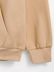 2026 <b>Men's</b> Casual Solid Regular Sleeve Regular <b>Fleece</b> Street Wear Hoodies <b>Top</b> Sweatshirts Dropped Shoulder Embroidered Spring - Product Image 4