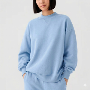 เสื้อสเวตเชิ้ตคอเต่าโอเวอร์ไซส์สำหรับผู้หญิง ใส่สบายเหมาะสำหรับวันหยุดสุดสัปดาห์ แขนยาว กันลม ระบายอากาศได้ดี ออกแบบมาเพื่อ - Product Image 2