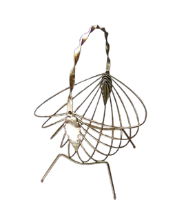 Nouveauté : Paniers en fil de fer doré faits à la main pour le rangement des légumes, style unique, paniers à fruits - Product Image 5