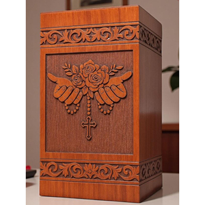 Custom Printed Wooden Urn for Ashes Wooden Cremation Urn with Sliding Lid Design urn by AYAANS - Product Image 4