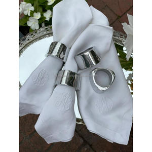 Ensemble de 4 anneaux de serviette en laiton doré et nacre pour décoration de mariage, coffret cadeau, dernière arrivée - Product Image 3