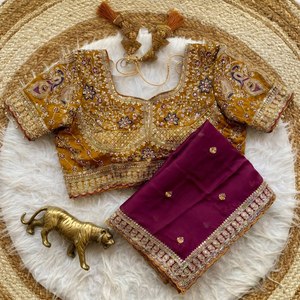 Rangoli Silk <b>Saree</b> with Sequence Embroidery Work Designer Party Wear <b>Saree</b> with Heavy <b>Satin</b> Silk Stitched Blouse and Tassels - Product Image 2
