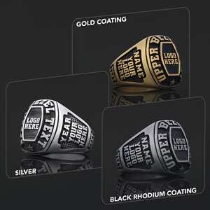 Bague personnalisée BOJ 030, gravée avec votre nom et vos logos sur mesure, faite à la main en argent 925 plaqué or, design unique, prix bas, vente flash - Product Image 2