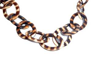 Collier chaîne en résine colorée pour femme, collier à maillons en résine multicolore, bijou tendance et imposant - Product Image 6
