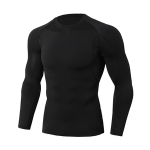 Camiseta de Compresión MMA Lisa de la Mejor Calidad, Manga Larga para Hombre, Venta al por Mayor, Elegante, Personalizable, Camiseta de Compresión MMA de Alta Calidad - Product Image 1