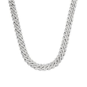 Nuevo Collar de Cadena Cubana para Hombre, Estilo Moderno, 12 mm, 22 Pulgadas, Plata de Ley 925 con Baño de Oro, Colgantes de Moda - Product Image 1