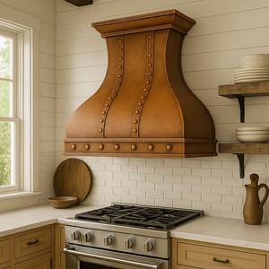 Campana Extractora Decorativa de Cobre Martillado que Ofrece una Potente Extracción de Humo con una Belleza Atemporal para Cocinas de Lujo - Product Image 1