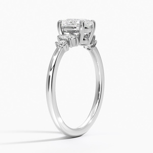 Anillo BOJ 0153 con Corte Ovalado, Plata 925, Engaste de Puntas Tipo Espejo, Anillo Solitario con Diamante de 2ct, Color D, VVS1, Moissanita GRA, Precio Bajo en Oferta - Product Image 2