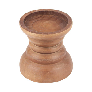 Bougeoir en bois rustique Mini bougeoir en bois de manguier support pour noël anniversaire vacances Table à manger décoration en gros - Product Image 2