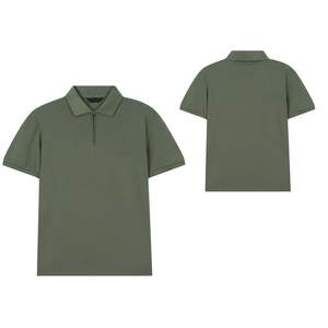 Camiseta Polo Unisex Personalizada al por Mayor, Nuevo Diseño, Cuello con Media Cremallera, 220 g/m², Color Sólido, Antiarrugas, Ropa Casual para Hombre y Mujer - Product Image 1