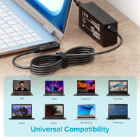 Pengisi Daya Laptop Universal 45W untuk HP Dell Acer Asus Samsung Sony Toshiba Fujitsu Gateway Delta NEC Liteon Notebook Chromebook