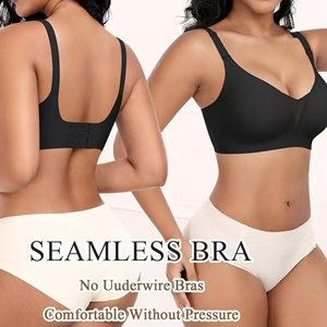 Ropa Interior Deportiva Inalámbrica Personalizada al por Mayor para Mujer, Talla Grande, Ajustable, Cómoda, Sexy, con Escote Profundo en V, Suave, Sin Costuras, con Efecto Push-Up - Product Image 2